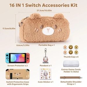 Nintendo carrying case plus accessories.
